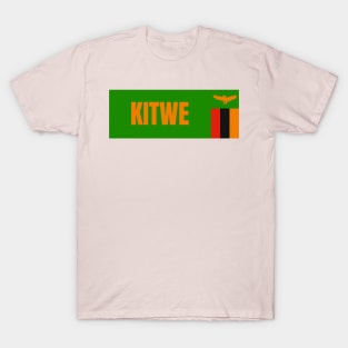 Kitwe City in Zambian Flag T-Shirt